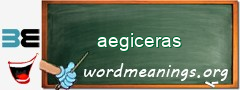 WordMeaning blackboard for aegiceras